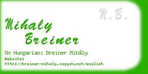 mihaly breiner business card